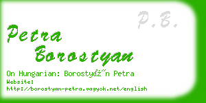 petra borostyan business card